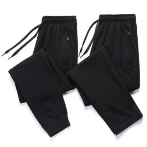 Men's Mid-Waist Elastic Sports Pants - Comfortable and Versatile Activewear