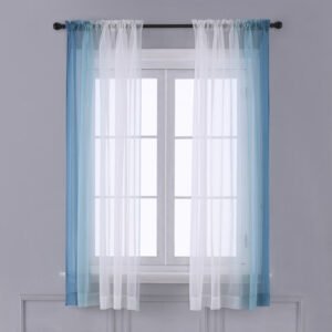 Left & Right Gradient Color Curtain – Finished Window Screen for Stylish Home Decor