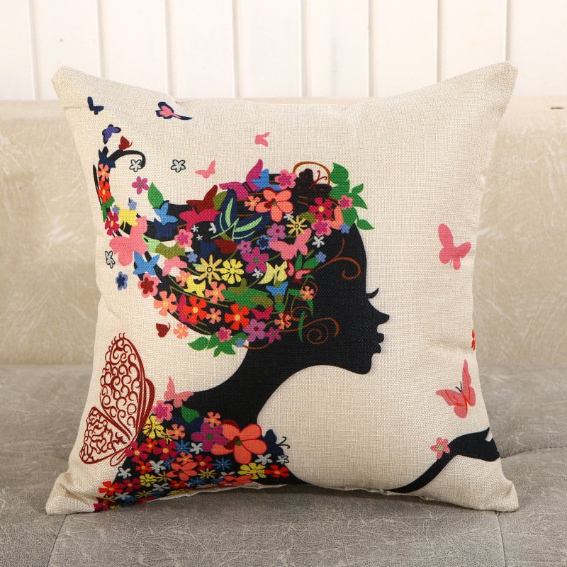 Fabric Decoration Supplies – Linen Printed Pillows for Car, Bedside, and Couch