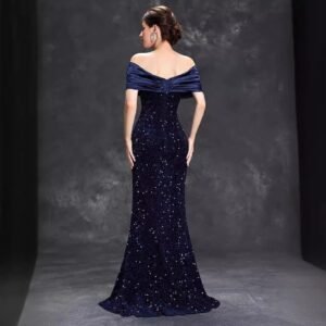 New Off-shoulder Evening Dress - Slim Fishtail Sexy Temperament Party Dress