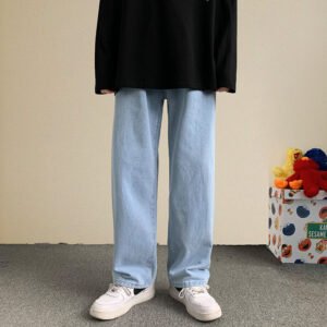 Men's Fashion Loose Straight Jeans - All-Match Casual Denim for Everyday Wear