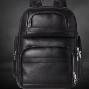 Genuine Leather Travel Backpack for Men - Stylish & Durable