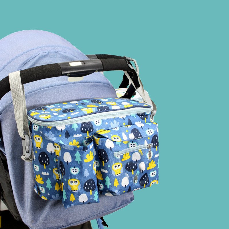 Baby Stroller Organizer - Adjustable Multifunction Travel Diaper Bag with Large Capacity & Bottle Holder