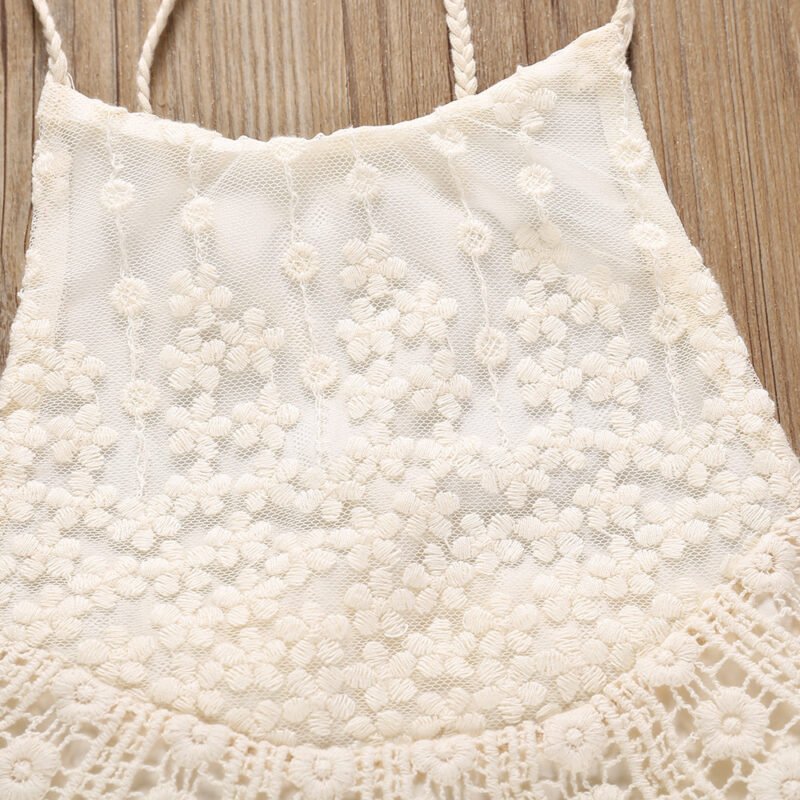 Baby Jumpsuit Summer Beige Lace Dress – Adorable & Elegant Outfit for Infants