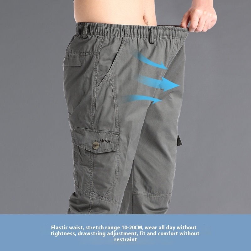 Loose Straight Casual Cargo Overalls for Men - Comfortable Summer Workwear and Casual Style