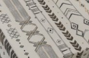 Boho Cream Cotton & Linen Print Sun Shade Curtain Fabric – Non-Punched for Home Decor