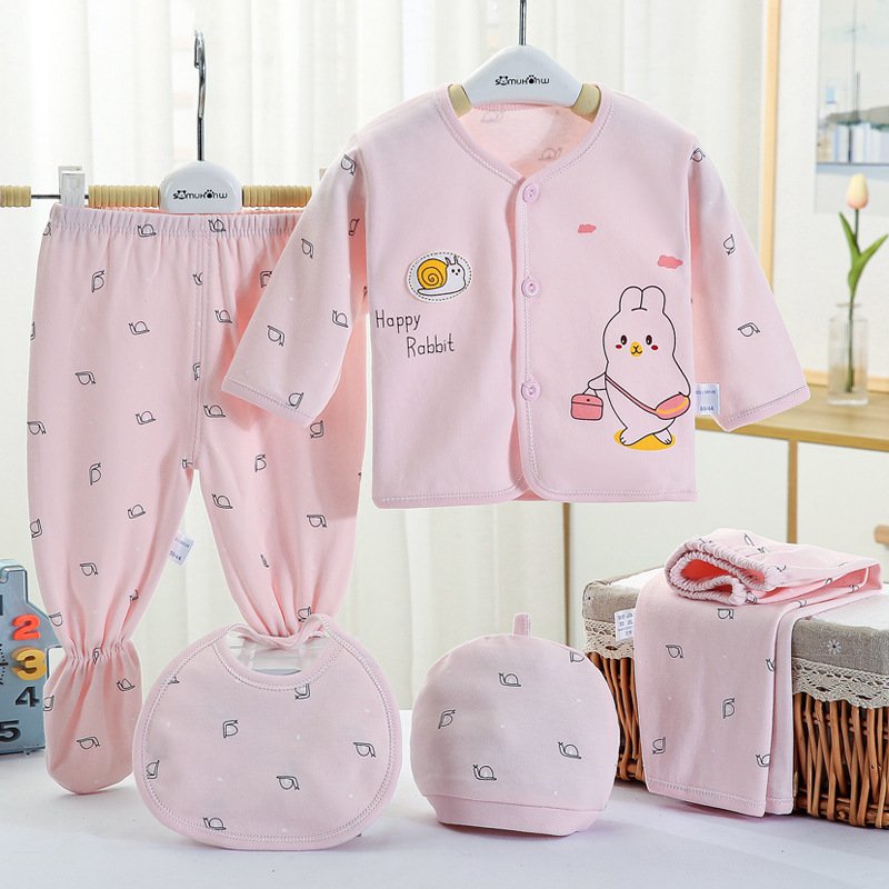 Baby Cotton Five-Piece Set – Soft & Comfortable Outfit for 0-3 Months