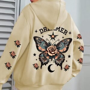 Letter Print Hoodie with Casual Drawstring for Women - Stylish & Comfortable