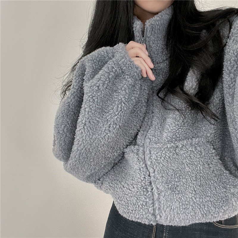 Thermal Faux Fur Coat for Women - Temperament Zip Cardigan Tops