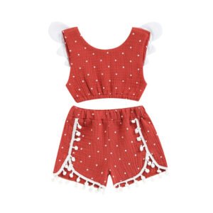 Girls Cotton Linen Polka Dot Style – Cute & Comfortable Children's Clothing