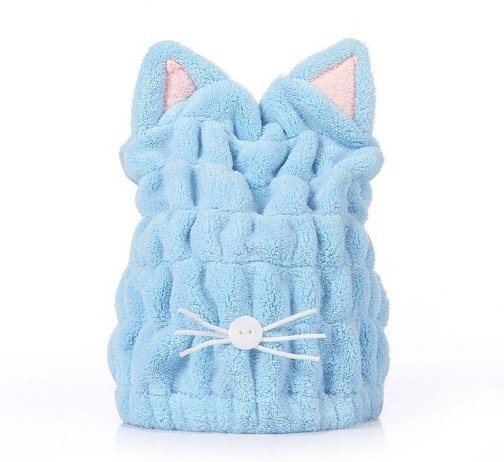 Cute Cat Ears Hair-Drying Towel – Soft & Fun Bath Towel for Quick Drying