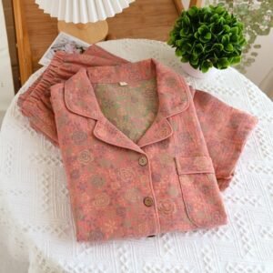 Retro New Pure Cotton Pajamas for Women | Soft & Comfortable Sleepwear