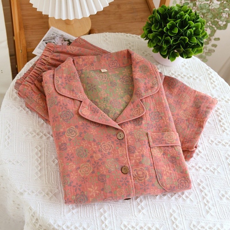Retro New Pure Cotton Pajamas for Women | Soft & Comfortable Sleepwear