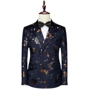 Men's Business Creative Printed Tie Suit Set - Stylish & Professional Attire