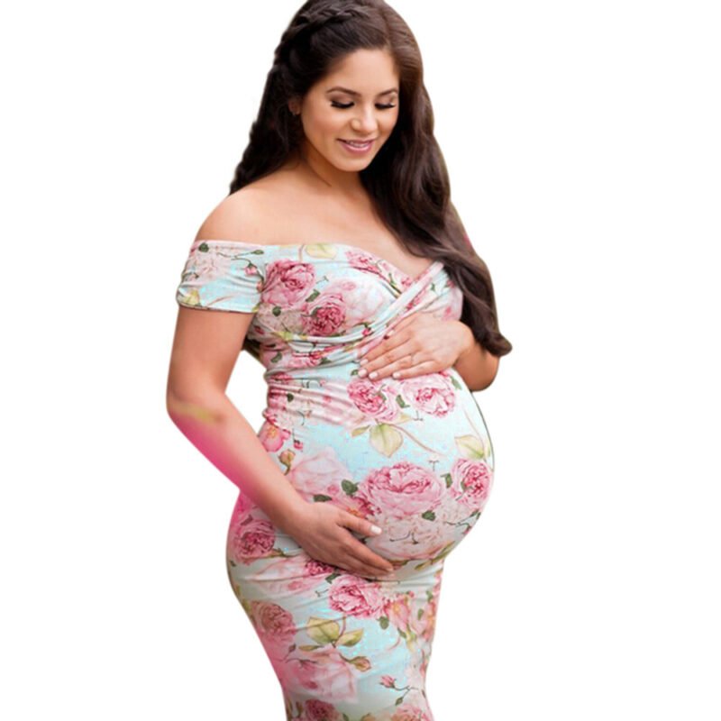 Cross V-neck Short Sleeve Plus Size Maternity Dress - Stylish & Comfortable Pregnancy Wear