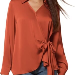 Elegant Beautiful Lace-Up Long Sleeve Shirt for Women - Stylish & Chic