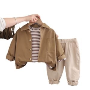Boys Spring Clothing | New Baby Child Handsome Long Sleeve Three-Piece Suit
