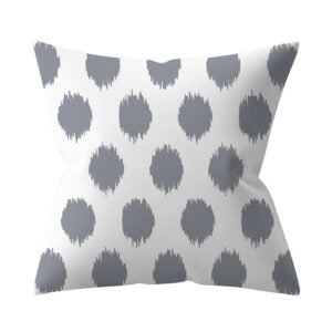 Gray Geometric Polyester Pillow Cover – Cross-border Hot Sale Silver Gray Sofa Cushion Cover