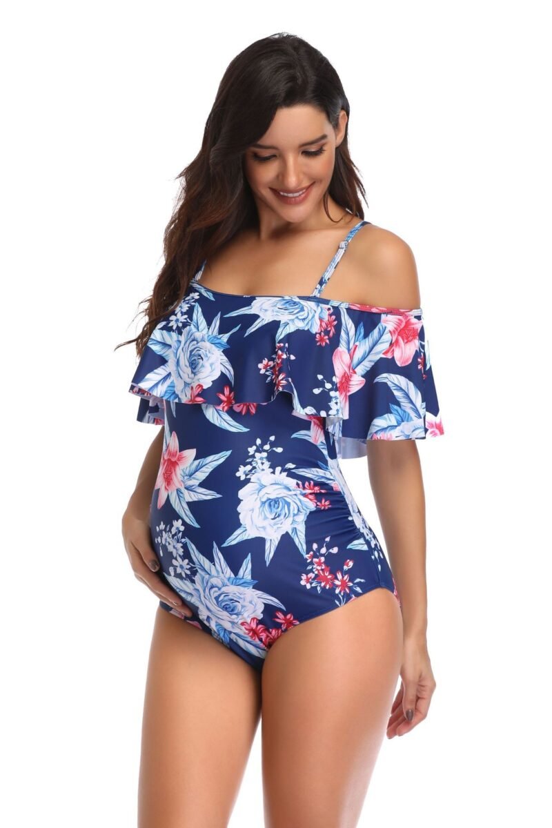 Printed Maternity Swimsuit - Stylish & Comfortable Pregnancy Swimwear
