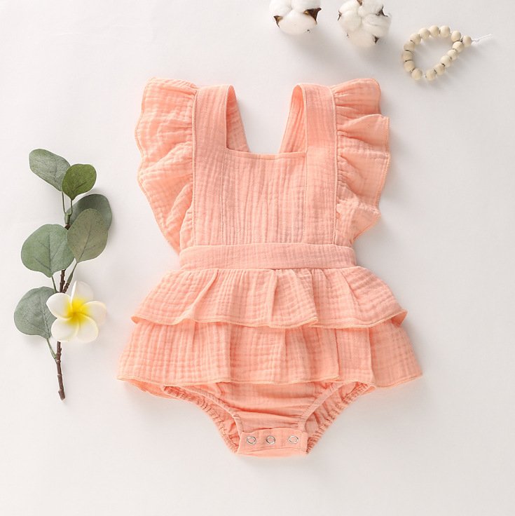 Children's New Flying Sleeve Triangle Climbing Clothes – Stylish Girls Clothing for Active Kids