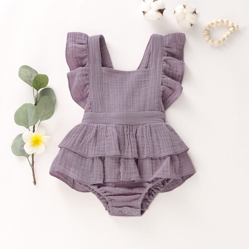 Children's New Flying Sleeve Triangle Climbing Clothes – Stylish Girls Clothing for Active Kids