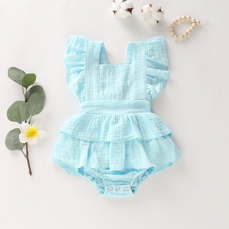 Children's New Flying Sleeve Triangle Climbing Clothes – Stylish Girls Clothing for Active Kids