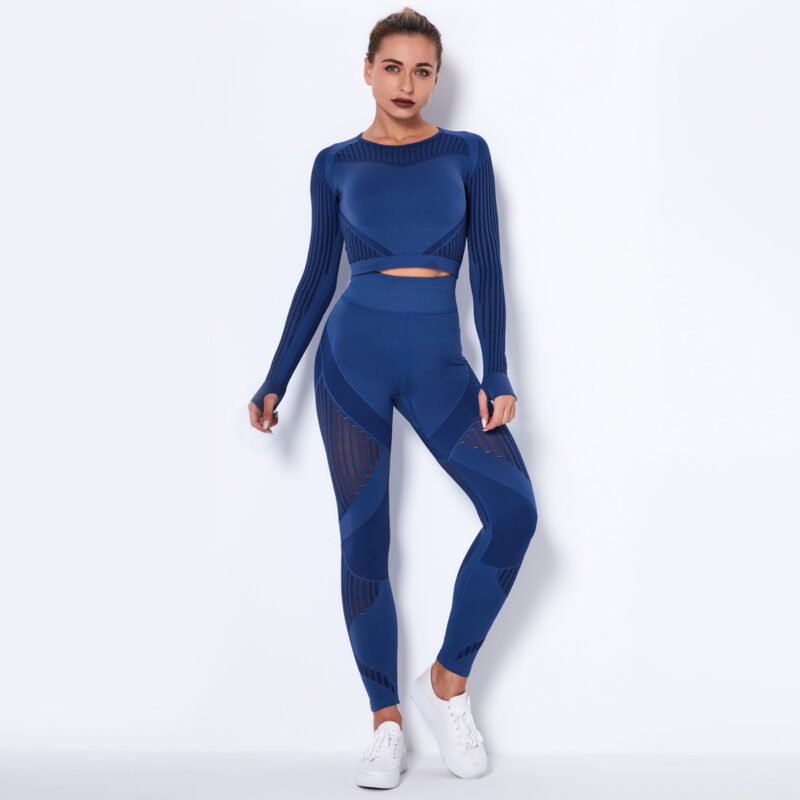 Seamless Knitted Absorbent Yoga Long-Sleeved Suit | Yoga Wear for Comfort and Performance