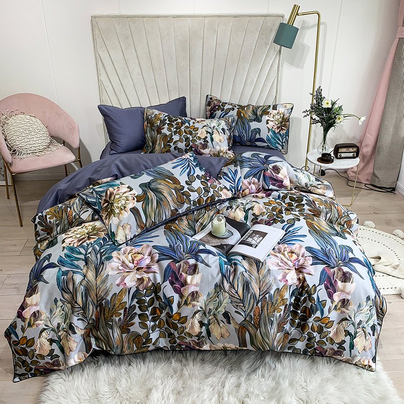 Cotton Long-Staple Four Seasons Bedding Set – Full Cotton Duvet Cover, Bed Sheet & 4-Piece Set