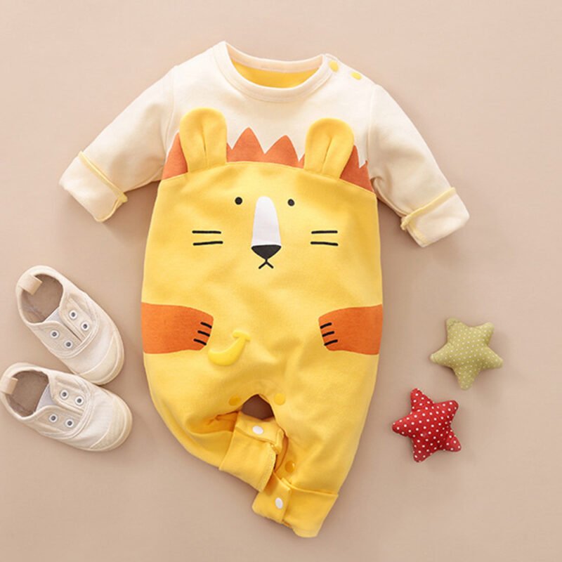 Baby Onesies – Spring & Autumn Cotton Cartoon Outfit for Infants"