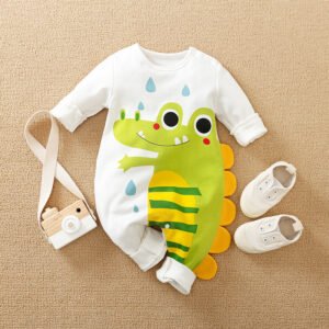 Baby Onesies – Spring & Autumn Cotton Cartoon Outfit for Infants"