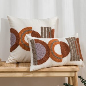 Cotton Canvas Loop Tufted Pillow – Durable and Stylish Home Decor