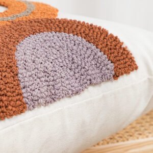 Cotton Canvas Loop Tufted Pillow – Durable and Stylish Home Decor