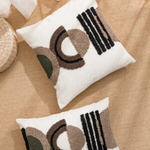 Cotton Canvas Loop Tufted Pillow – Durable and Stylish Home Decor