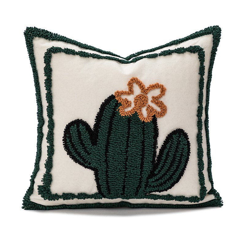Loop Velvet Embroidered Sofa Cushion Cover – Soft and Luxurious Decorative Pillow