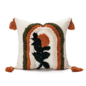 Loop Velvet Embroidered Sofa Cushion Cover – Soft and Luxurious Decorative Pillow