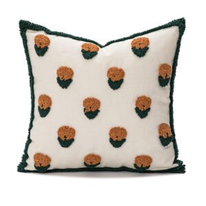 Loop Velvet Embroidered Sofa Cushion Cover – Soft and Luxurious Decorative Pillow