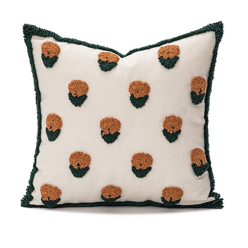 Loop Velvet Embroidered Sofa Cushion Cover – Soft and Luxurious Decorative Pillow