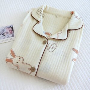 Thickened Maternity Pajamas Two-Piece Set - Comfortable Nursing Clothing
