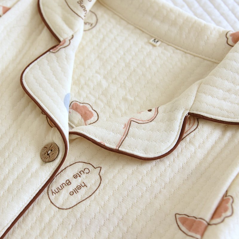 Thickened Maternity Pajamas Two-Piece Set - Comfortable Nursing Clothing