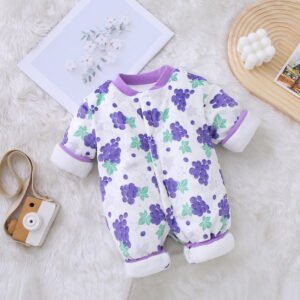 Thick Cotton Baby Jumpsuit – Long Sleeve Warm & Cozy Infant Outfit