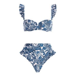 Push-Up High Waist Bikini – Flattering Split Swimsuit for Women
