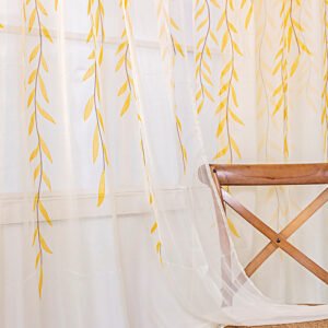 Inverted Willow Wicker Offset Printing Curtains – Stylish Window Screens for Living Room & Balcony