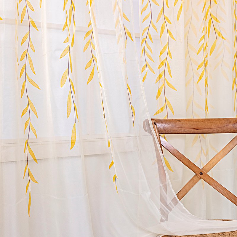 Inverted Willow Wicker Offset Printing Curtains – Stylish Window Screens for Living Room & Balcony