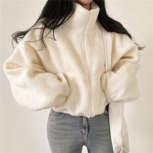 Thermal Faux Fur Coat for Women - Temperament Zip Cardigan Tops