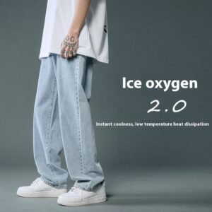 Loose Straight Summer Thin Jeans for Men – Lightweight & Comfortable Denim