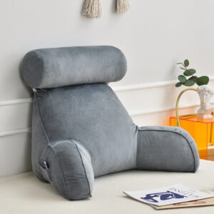 Large Backrest with Arm Neck Pillow – Comfortable Support for Sofa and Bed