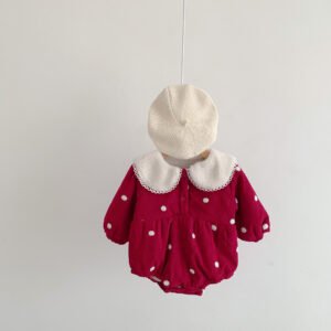 Baby Fleece-Lined Onesie Jumpsuit – Warm & Cozy Winter Outfit for Infants