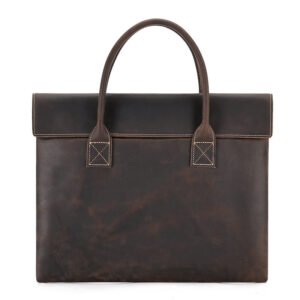 Genuine Cowhide Leather Men's Handbag - Thin & Portable, Stylish & Durable