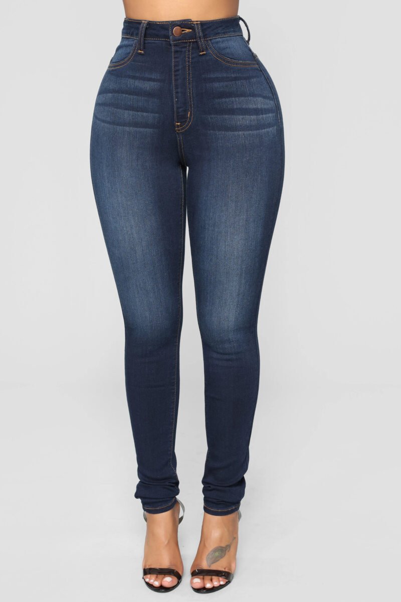 Hip Lift Skinny Jeans- Ultra High Waist Stretch Hip Lift Denim Skinny Pants