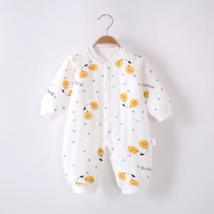 Baby Fashion Simple Print Warm One-Piece Bodysuit | Comfortable & Cute Baby Wear